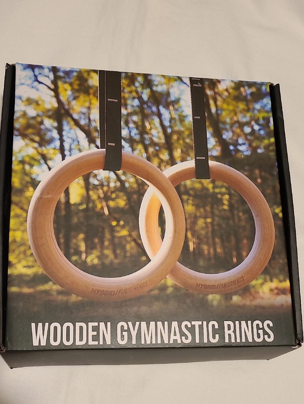 Wooden Gymnastic Rings Hybrid Calisthenics Cross Fit Excersize Fitness